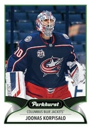 2021-22 Parkhurst Base Set Joonas Korpisalo #201 card