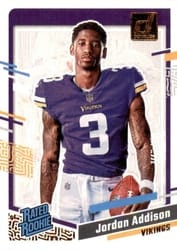 2023 Donruss Rated Rookie Portrait Jordan Addison #10 card