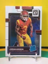 2023 Panini Chronicles Draft Picks Donruss Optic Rated Rookie Jordan Addison #18 card