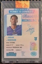 2023 Panini Contenders Permit to Dominate Jordan Addison #21 card