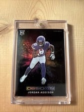 2023 Panini Obsidian Black Color Blast Jordan Addison #7 card
