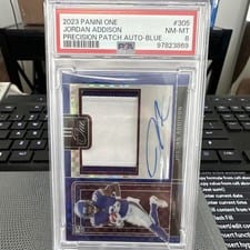 2023 Panini One Precision Rookie Patch Autographs Jordan Addison #305 card