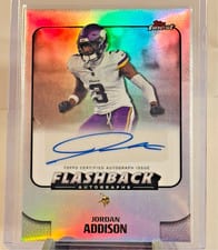 2025 Finest Flashback Autographs Jordan Addison #FBA-JA card