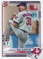 2021 Bowman 1st Edition Base Set Jordan Balazovic #BP-61 card