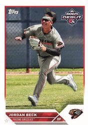 2023 Topps Pro Debut Base Set Jordan Beck #PD-109 card