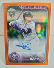 2024 Topps Chrome Update Autographs Jordan Beck #AC-JOR card
