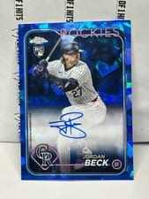 2024 Topps Chrome Update Sapphire Edition Autographs Jordan Beck #USA-JB card