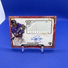 2024 Topps Inception MLB First Milestones Autographed Relic Jordan Beck #FMAR-JB card