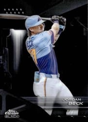 2026 Topps Chrome Black Base Set Jordan Beck #34 card