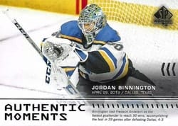 2019-20 SP Authentic Base Set Jordan Binnington #109 card