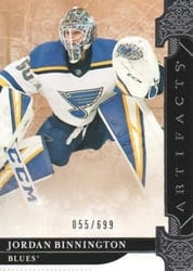 2019-20 Upper Deck Artifacts Base Set Jordan Binnington #137 card