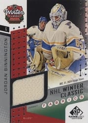 2025-26 SP Game Used 2025 Winter Classic Fabrics Jordan Binnington #WCF-20 card