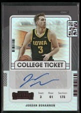 2022 Panini Chronicles Draft Picks Contenders College Ticket Autograph Jordan Bohannon #CT-JBO card