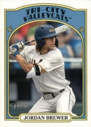 2021 Topps Heritage Minor League Base Set Jordan Brewer #67 card