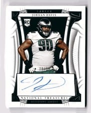 2022 Panini National Treasures Jordan Davis #105 card
