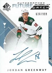 2018-19 SP Authentic Base Set Jordan Greenway #155 card