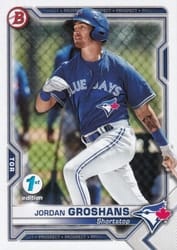 2021 Bowman 1st Edition Base Set Jordan Groshans #BP-70 card