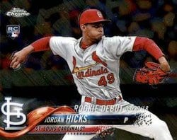 2018 Topps Chrome Update Base Set Jordan Hicks #HMT34 card