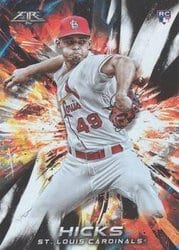2018 Topps Fire Base Set Jordan Hicks #194 card