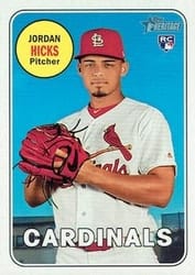 2018 Topps Heritage Base Set Jordan Hicks #620c card