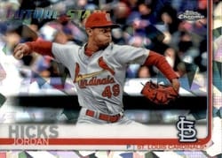 2019 Topps Chrome Sapphire Edition Base Set Jordan Hicks #329 card