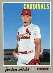 2019 Topps Heritage Base Set Jordan Hicks #417 card