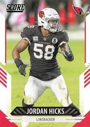 2021 Score Base Set Jordan Hicks #250 card
