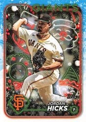 2024 Topps Holiday Base Set Jordan Hicks #H51 card