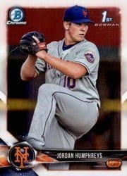 2018 Bowman Chrome Prospects Jordan Humphreys #BCP66 card