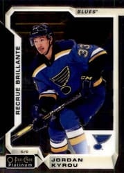 2018-19 O-Pee-Chee Platinum Base Set Jordan Kyrou #163 card