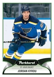 2021-22 Parkhurst Base Set Jordan Kyrou #144 card