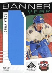 2025-26 SP Game Used 2025 Winter Classic Banner Year Relics Jordan Kyrou #BYWC-JK card