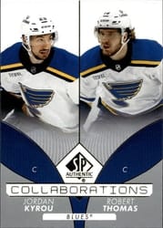 2022-23 SP Authentic Collaborations Jordan Kyrou/Robert Thomas #C-22 card