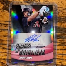 2022 Bowman Chrome Shades of Greatness Autographs Jordan Lawlar #SGA-JLW card
