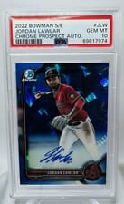 2022 Bowman Sapphire Edition Autographs Jordan Lawlar #BSPA-JLW card