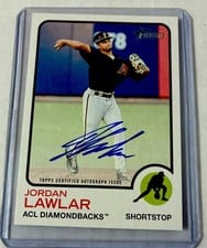 2022 Topps Heritage Minor League Real One Autographs Jordan Lawlar #ROA-JL card