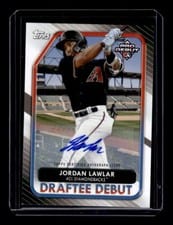 2022 Topps Pro Debut Draftee Debuts Autographs Jordan Lawlar #DB-2 card