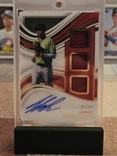 2023 Panini Immaculate Collection Prospect Triple Memorabilia Signatures Jordan Lawlar #PTS-JL card