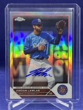 2023 Topps Pro Debut Chrome Autographs Refractor Jordan Lawlar #PDC-96 card