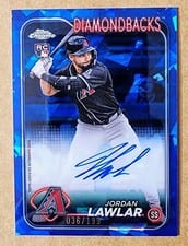 2024 Topps Chrome Update Sapphire Edition Autographs Jordan Lawlar #USA-JL card