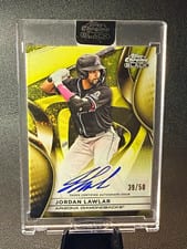 2025 Topps Chrome Black Autographs Jordan Lawlar #CBA-JLA card