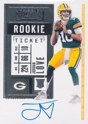 2020 Panini Contenders Base Set Jordan Love #111 card