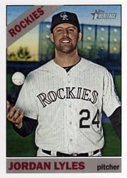 2015 Topps Heritage Base Set Jordan Lyles #526 card