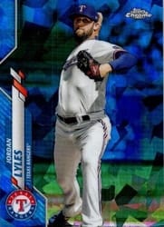 2020 Topps Chrome Update Sapphire Edition Base Set Jordan Lyles #U-212 card