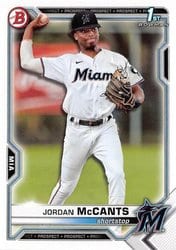 2021 Bowman Draft Base Set Jordan McCants #BD-26 card