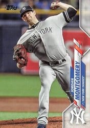 2020 Topps Update Base Set Jordan Montgomery #U-274 card