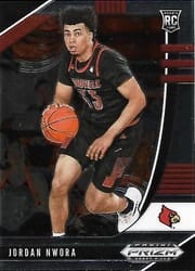 2020 Panini Prizm Draft Picks Base Set Jordan Nwora #38 card