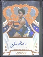 2019 Panini Crown Royale Rookie Autographs Jordan Poole #CR-JPL card