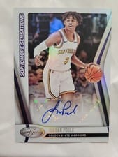 2020-21 Panini Certified Sophomore Sensations Autographs Jordan Poole #SSA-JPL card