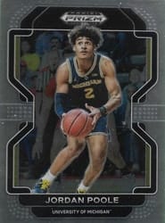 2022 Panini Prizm Draft Picks Base Set Jordan Poole #28 card